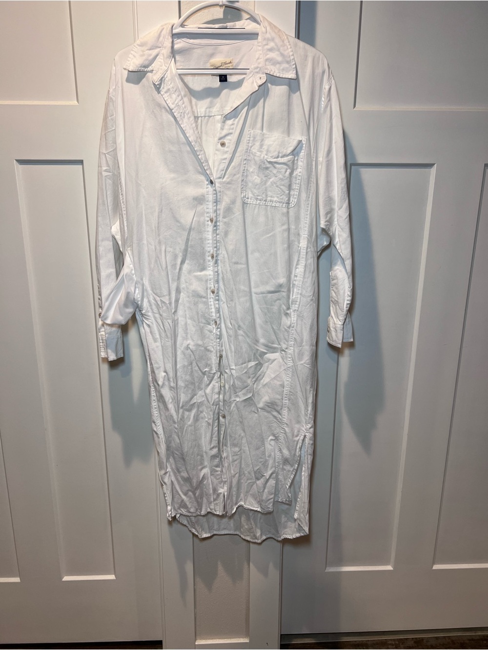 Universal Thread White Button-Front Long Shirt Dress